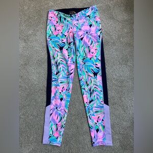 LIlLLY PULITZER LUXLETIC weekender leggings preppy activewear maximalist bold S